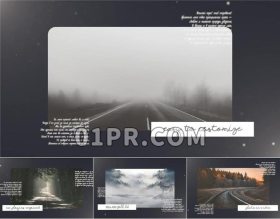 Pr简约大气相册模板 8张52秒现代优雅摄影幻灯片 Pr模板相册